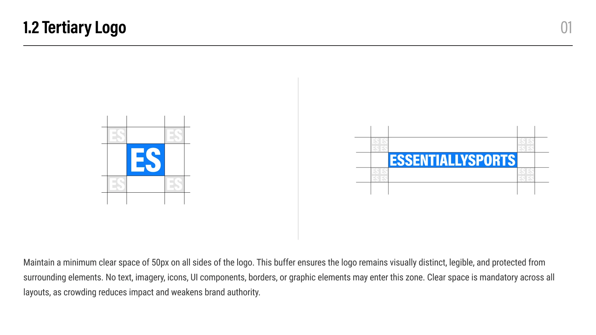 Logo clear-space requirements