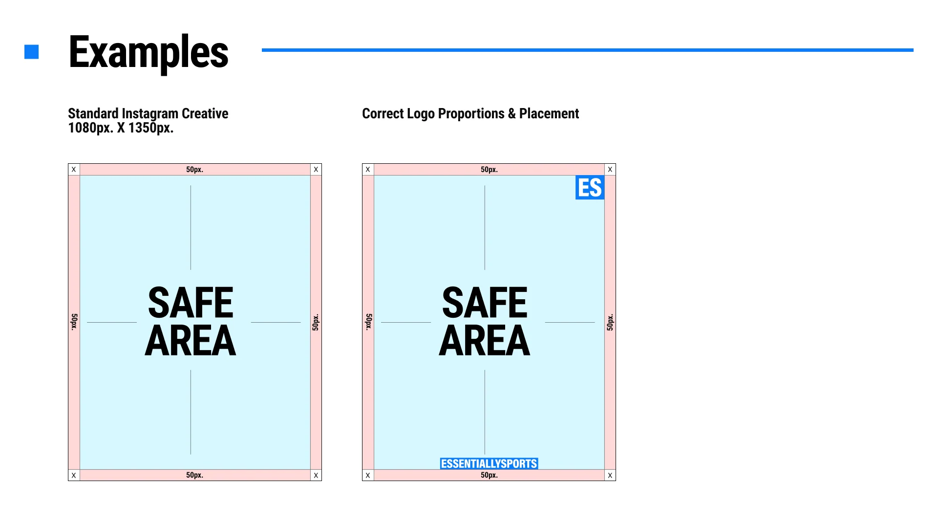 Logo placement examples